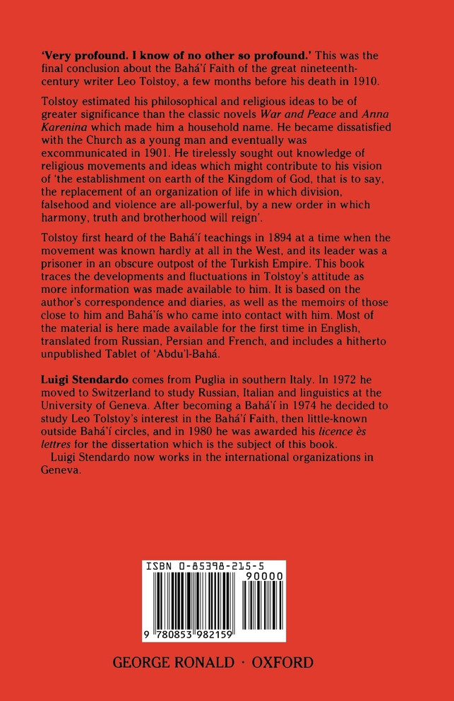 Leo Tolstoy and the Bahá'í Faith