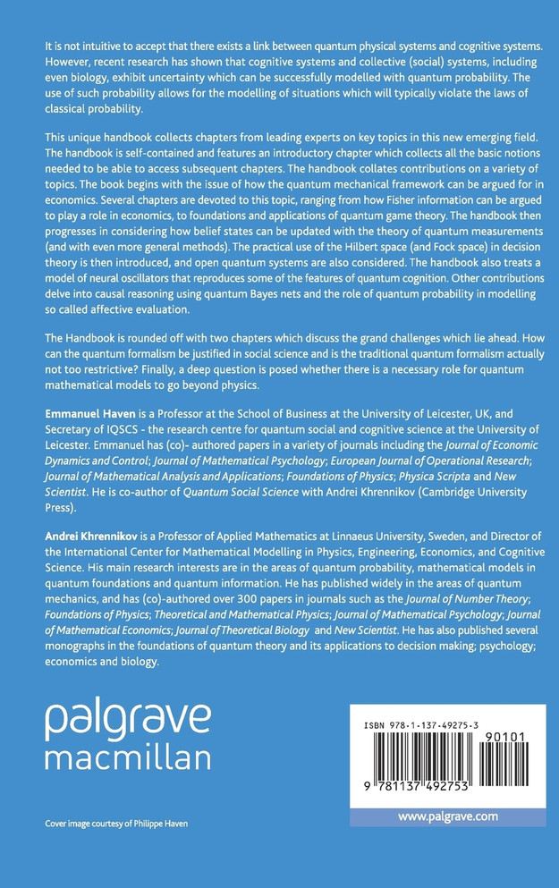 The Palgrave Handbook of Quantum Models in Social Science