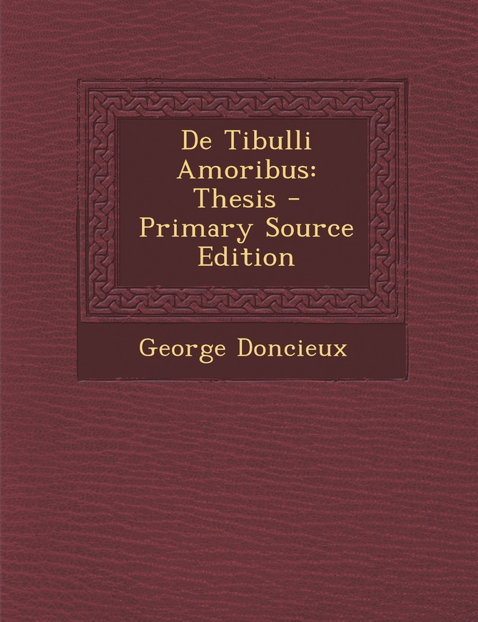De Tibulli Amoribus