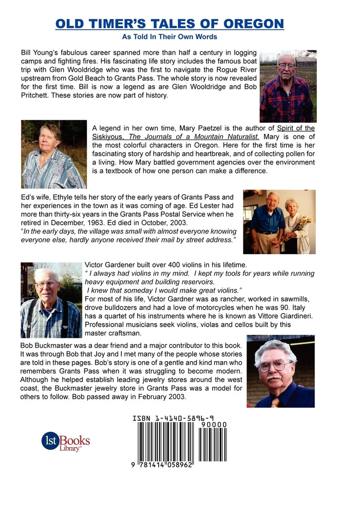 Old Timer's Tales of Oregon