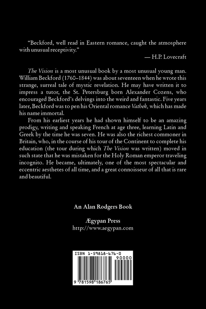 The Vision by William Beckford, Fiction, Visionary & Metaphysical, Classics, Horror