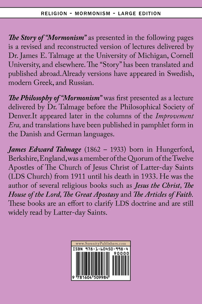 The Story of "Mormonism" & The Philosophy of "Mormonism" (Large Print Edition)