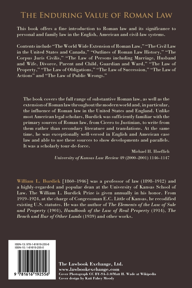 The Principles of Roman Law and Their Relation to Modern Law