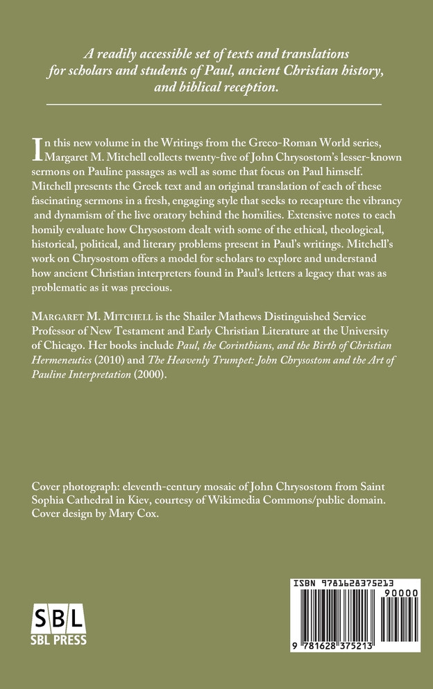 John Chrysostom on Paul