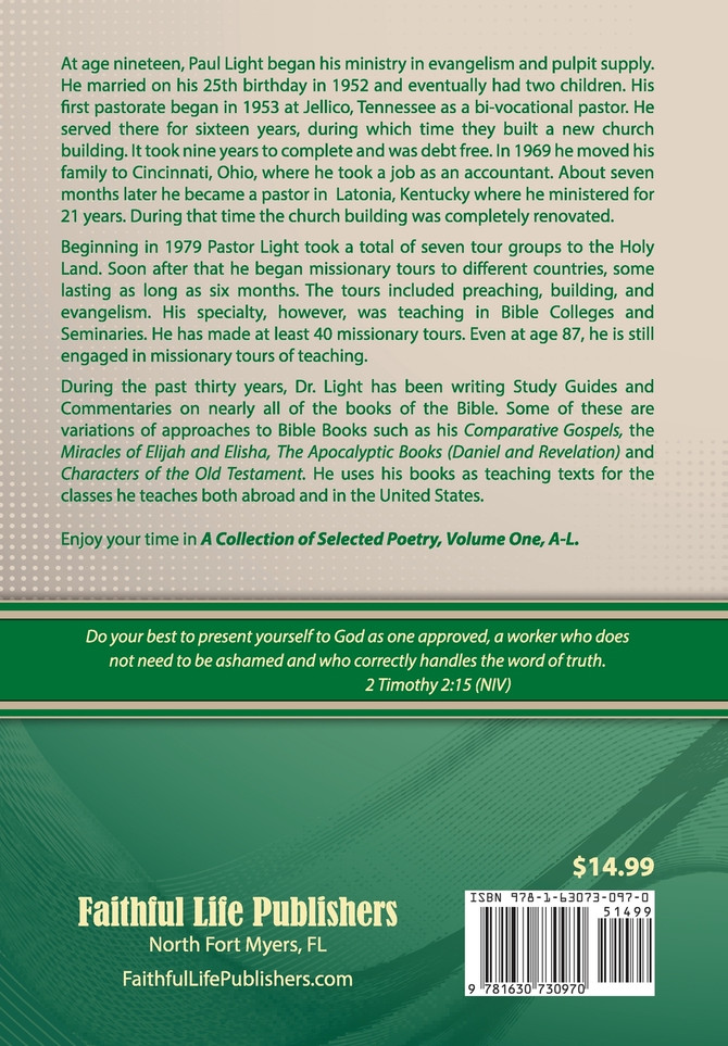 A Collection of Selected Poetry, Volume One A-L