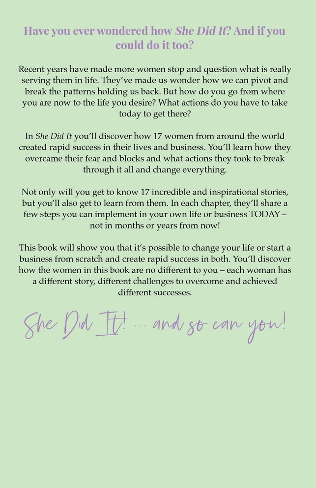 She Did It And So Can You