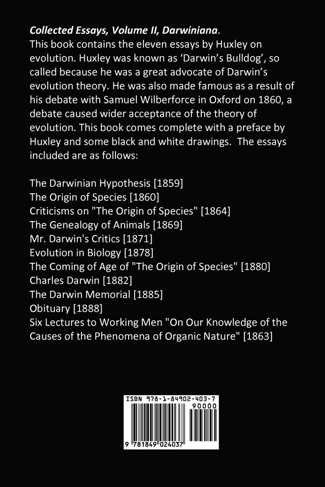 Collected Essays, Volume 2, Darwiniana