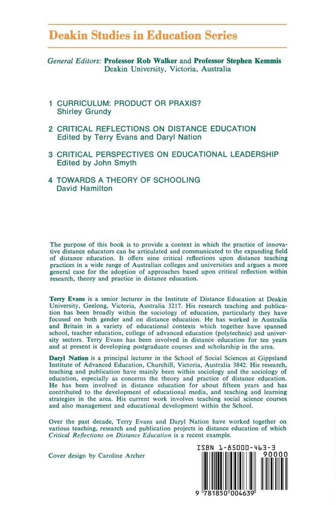 Critical Reflections On Dist.
