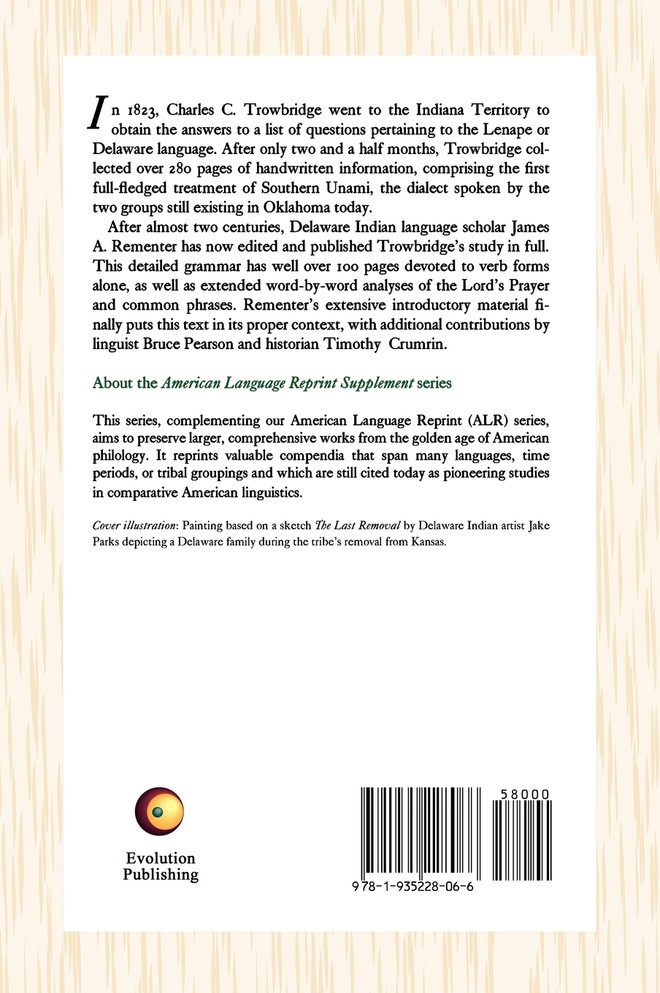 Delaware Indian Language of 1824