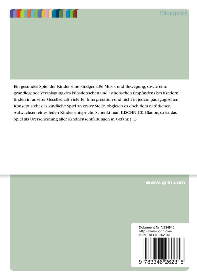 Spiel und Rhythmisierung in der Waldorfpädagogik