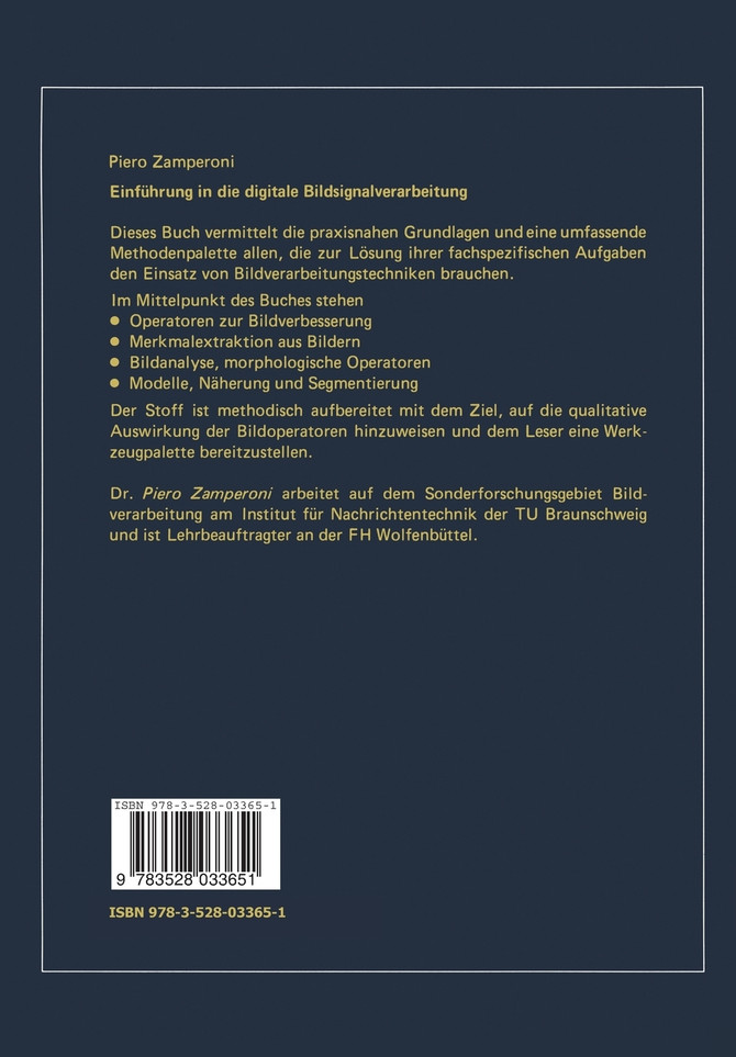 Methoden der digitalen Bildsignalverarbeitung