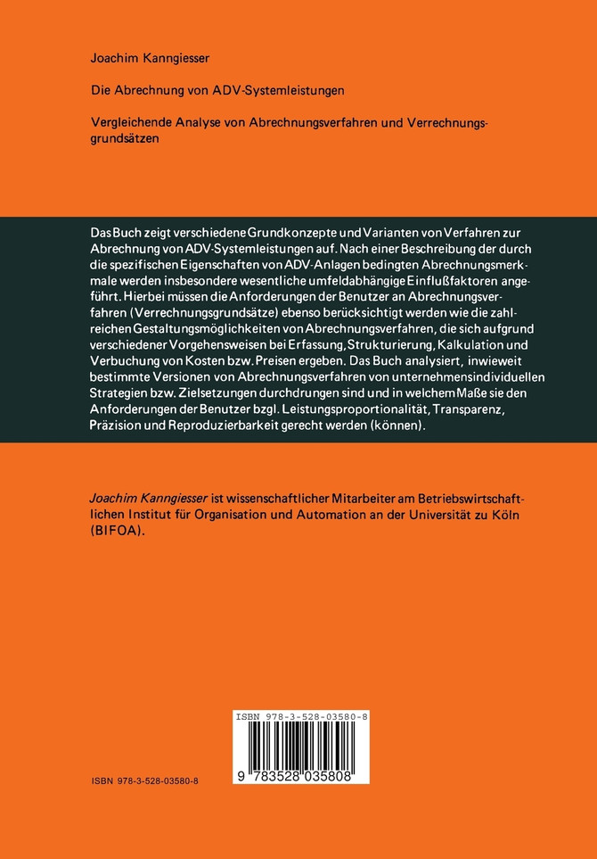 Die Abrechnung von ADV-Systemleistungen