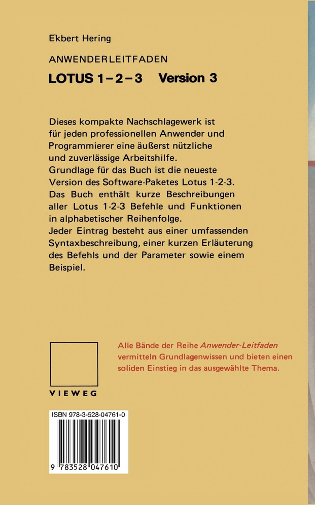 Anwender Leitfaden Lotus 1-2-3