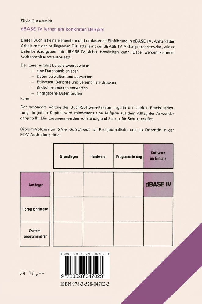 dBASE IV Lernen am Konkreten Beispiel