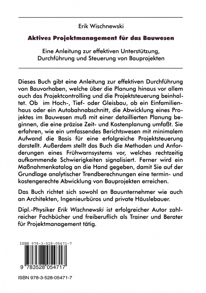 Aktives Projektmanagement für das Bauwesen