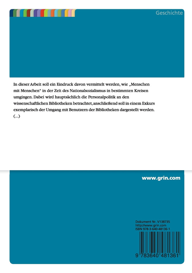 Wissenschaftliche Bibliotheken zur Zeit des Nationalsozialismus