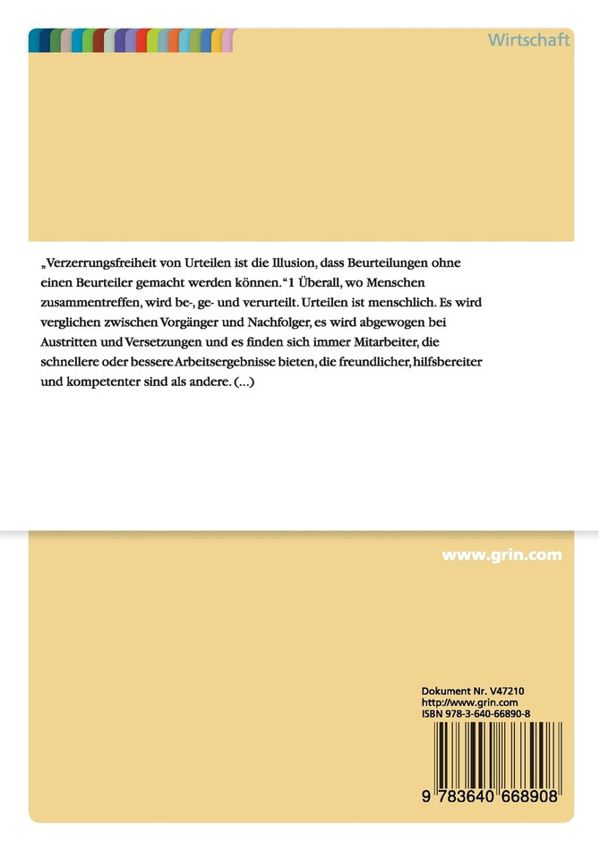 Die Personalbeurteilung im Kontext von individuellen und sozio-psychologischen Theorien