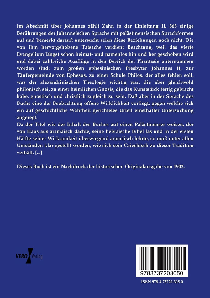 Die Sprache und Heimat des vierten Evangelisten