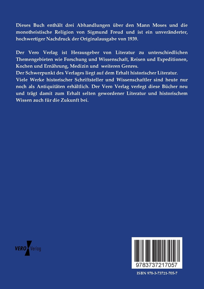 Der Mann Moses und die monotheistische Religion