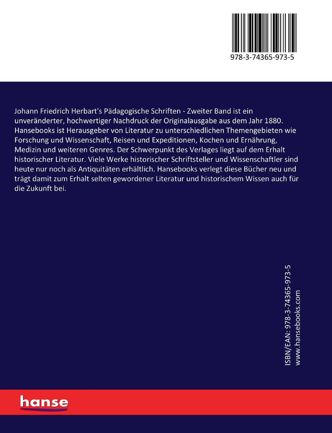 Johann Friedrich Herbart's Pädagogische Schriften
