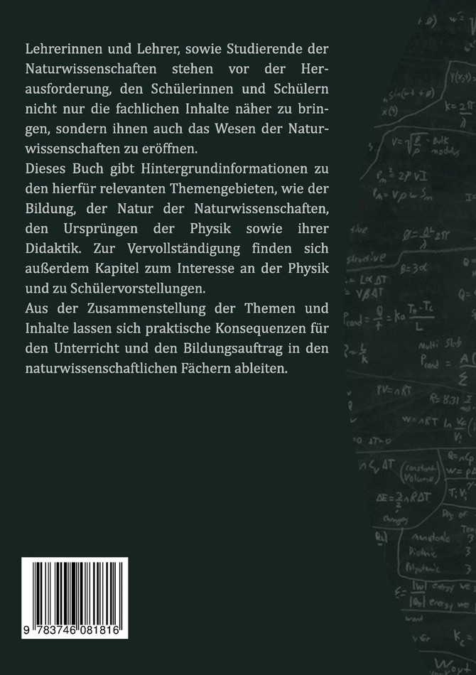 Fachdidaktik der Naturwissenschaften unter besonderer Berücksichtigung der Physik