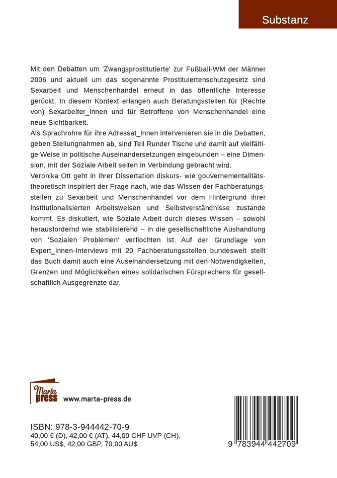 Soziale Arbeit - Sexarbeit - Menschenhandel