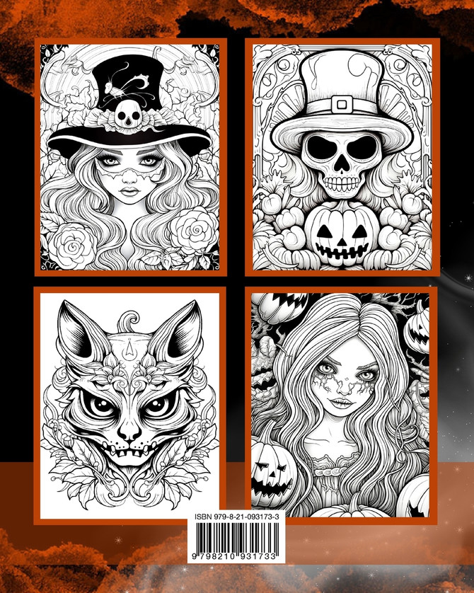 Halloween Coloring Book for Adults and Teens