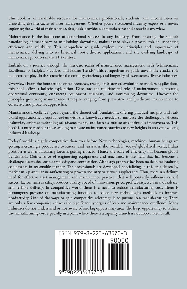 Maintenance Excellence