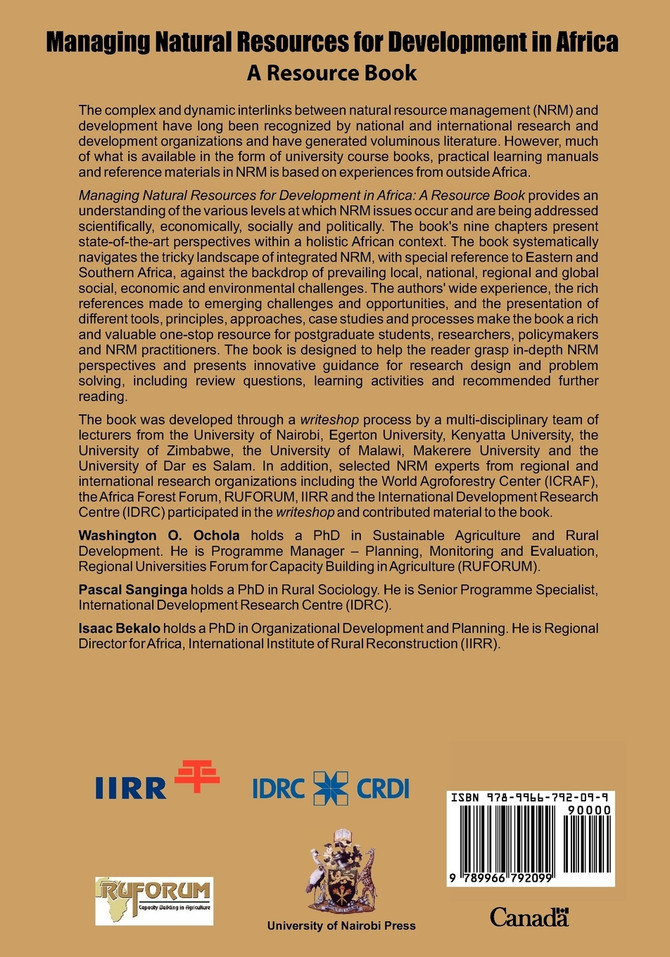 Managing Natural Resources for Development in Africa. a Resource Book
