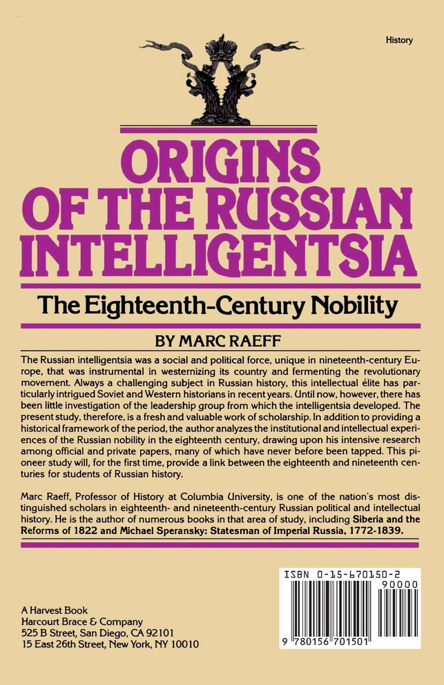 Origins of the Russian Intelligentsia