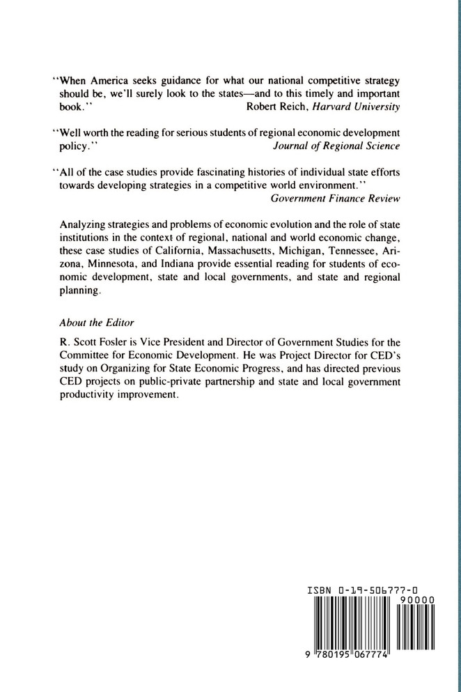 The New Economic Role of American States