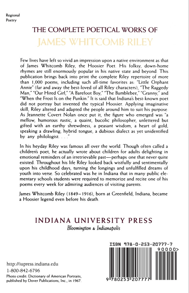 The Complete Poetical Works of James Whitcomb Riley