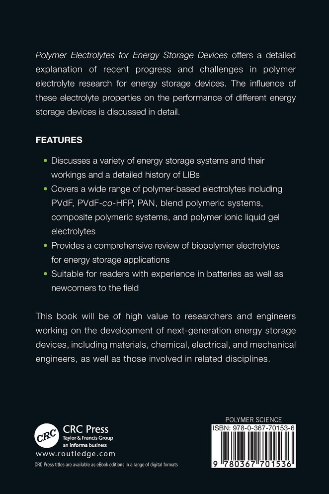 Polymer Electrolytes for Energy Storage Devices