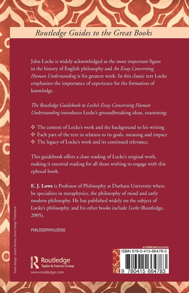 The Routledge Guidebook to Locke's Essay Concerning Human Understanding