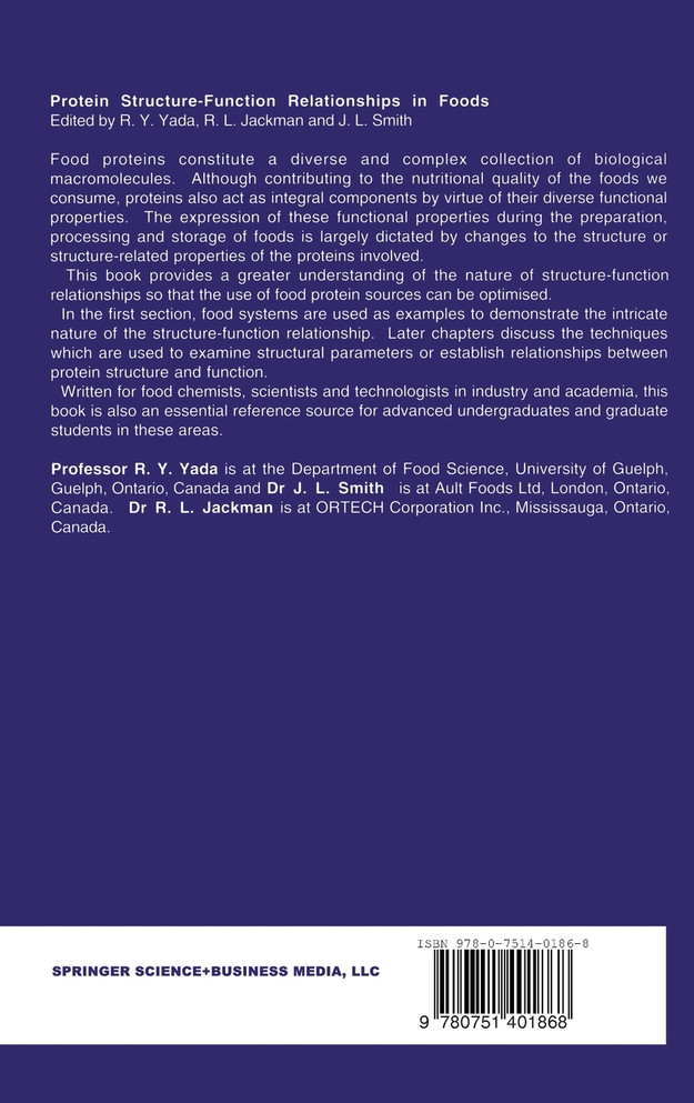Protein Structure-Function Relationships in Foods