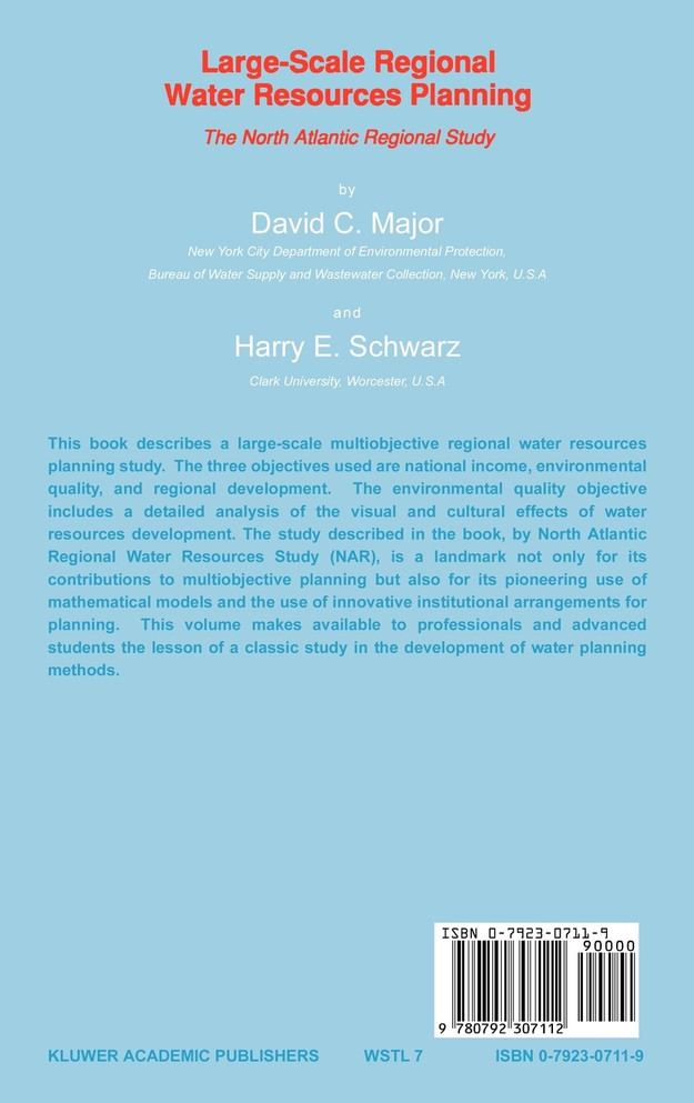 Large-Scale Regional Water Resources Planning