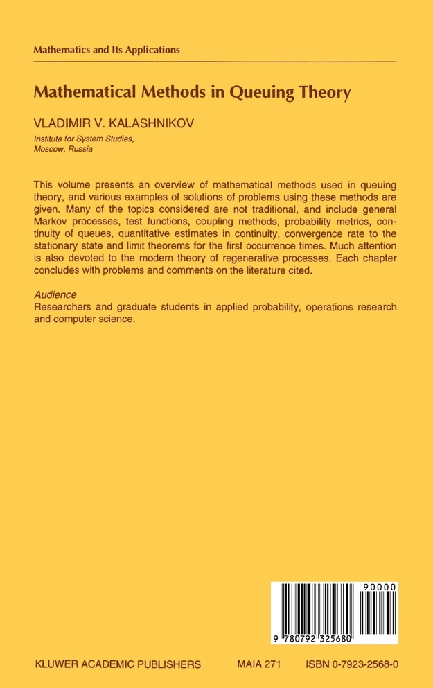 Mathematical Methods in Queuing Theory