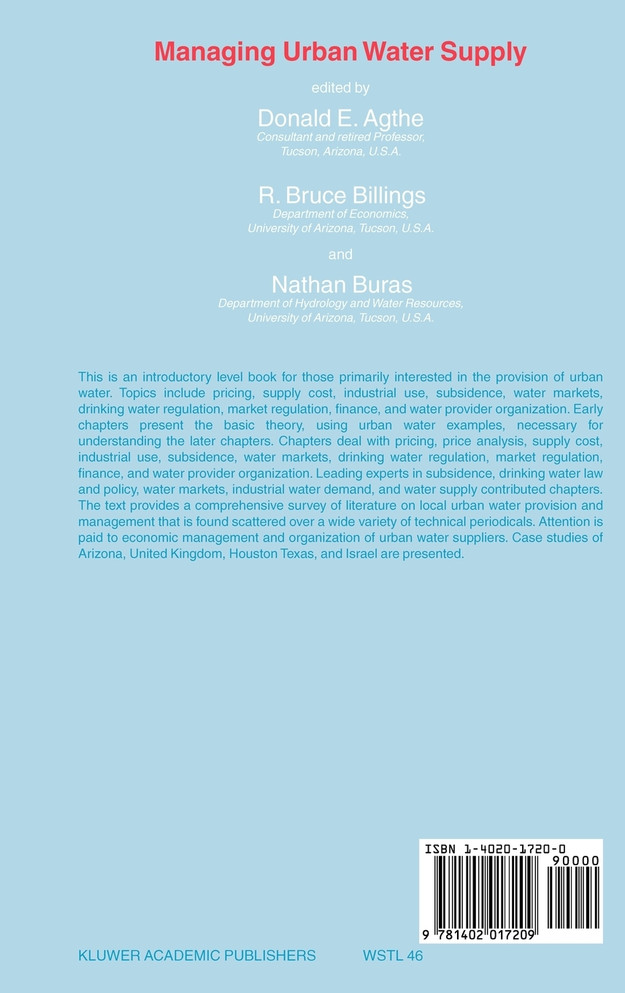 Managing Urban Water Supply