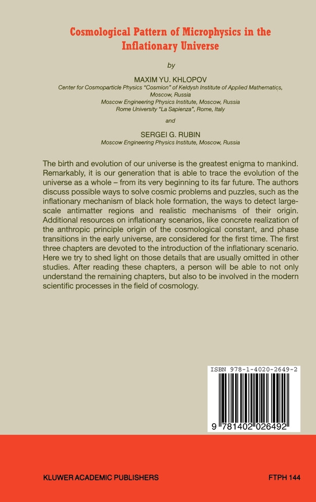 Cosmological Pattern of Microphysics in the Inflationary Universe