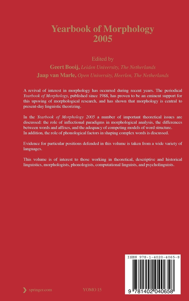 Yearbook of Morphology 2005