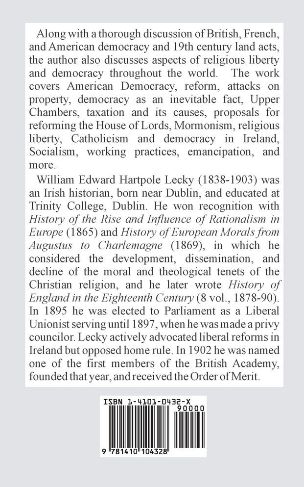 Democracy and Liberty (Volume I)