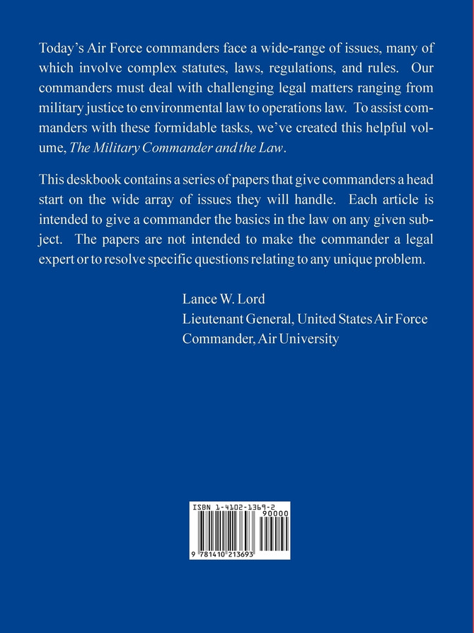 The Military Commander and the Law