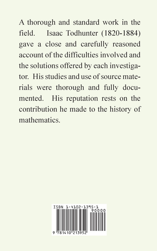 History of the Mathematical Theory of Probability from the Time of Pascal to that of Laplace, A