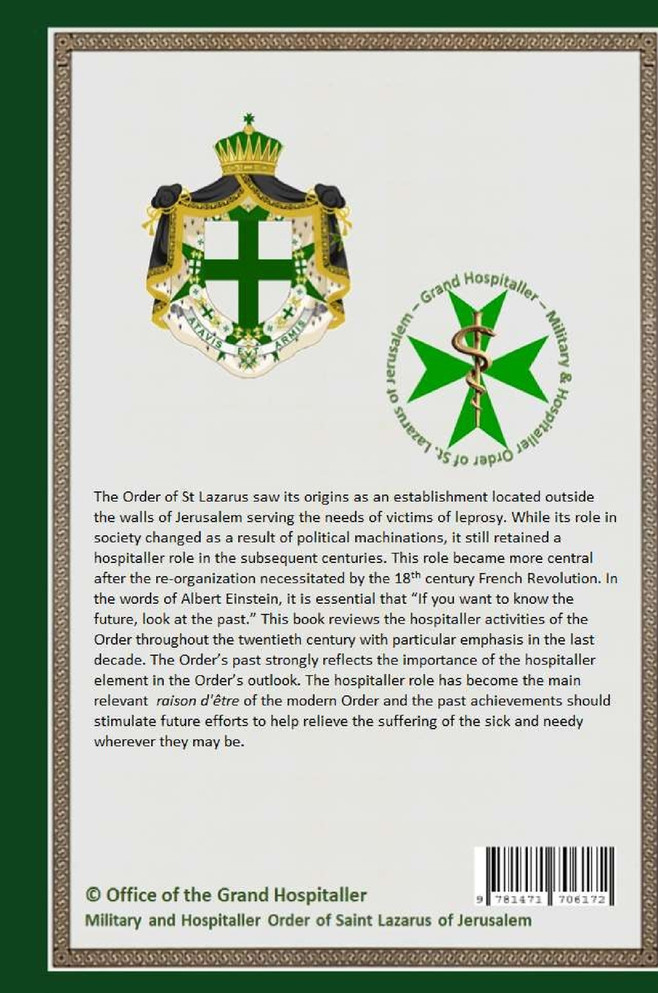 The Military & Hospital Order of St Lazarus of Jerusalem