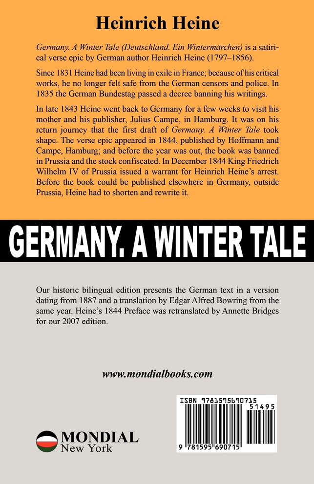 Germany. A Winter Tale (Bilingual