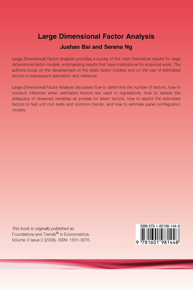 Large Dimensional Factor Analysis