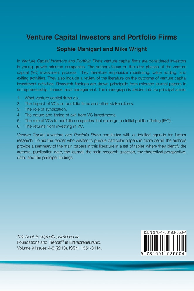 Venture Capital Investors and Portfolio Firms