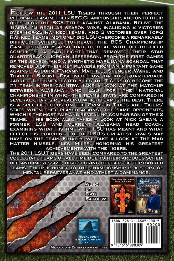 2011 - 2012 Lsu Tigers Undefeated SEC Champions, BCS Championship Game, & a College Football Legacy