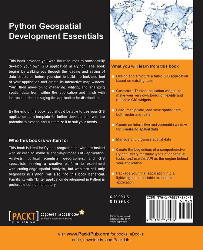 Python Geospatial Development Essentials