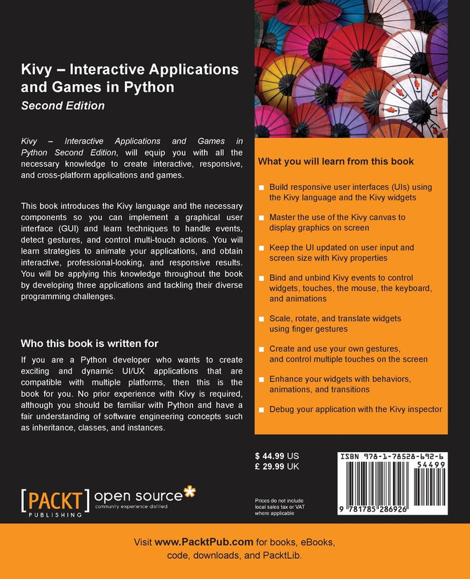 Kivy - Interactive Applications and Games in Python second edition